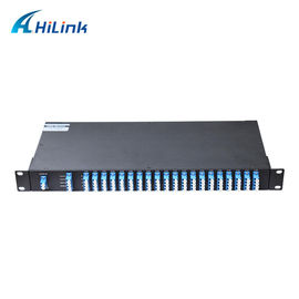 Flat Top DWDM Multiplexer 1310nm OSC Port Monitor Port 1U Rack Mount 100GHz Duplex LC/UPC C21-C60 40CH