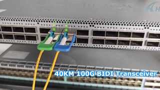Testing of 100G QSFP28 BIDI Transceiver 40KM