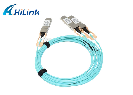QSFP AOC Optical Active Cable 200G QSFP56 To 2 X QSFP28 AOC Ethernet Cable