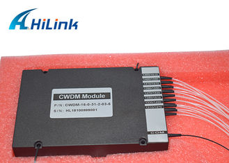 ABS Box 16 Channels Single Fiber CWDM Optical Mux Demux LC/UPC Connector RoHS Compliant