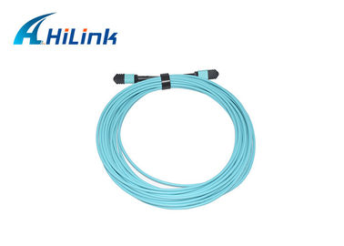 Multimode Fiber Cable WDM MPO Male To MPO Male Patch Cord 24 Core OM4 10M