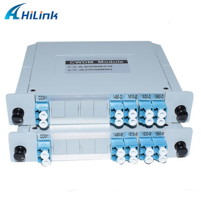 1490 ~ 1550nm CWDM Mux Demux Module 4CH Dual Fiber LC / UPC Plastic / ABS