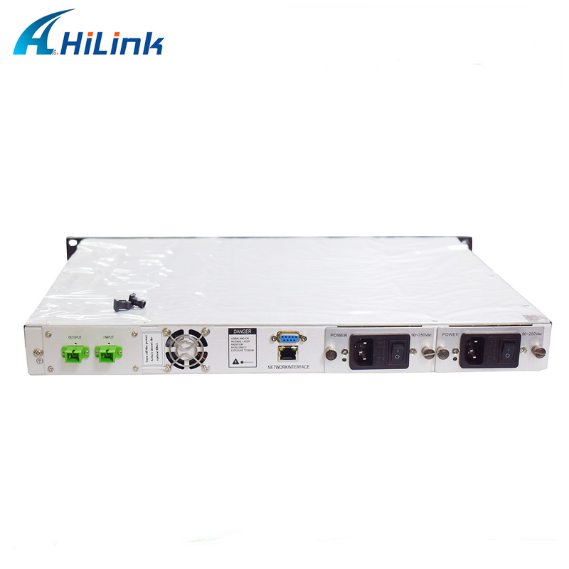 EDFA C Band DWDM Booster Optical Amplifier 1U High Gain Low Noise Dual Power