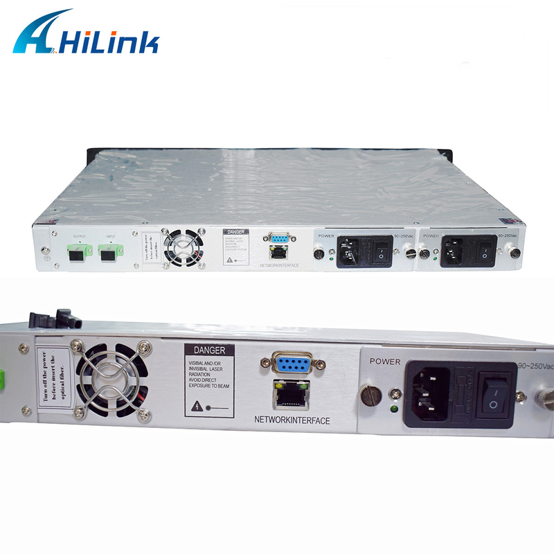 EDFA C Band DWDM Booster Optical Amplifier 1U High Gain Low Noise Dual Power