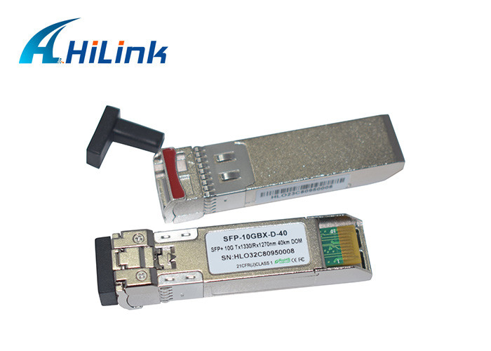 Hilink 10G SFP+ BIDI WDM 40km Fiber Optic Transceiver Module 1270nm 1330nm Hot Pluggable