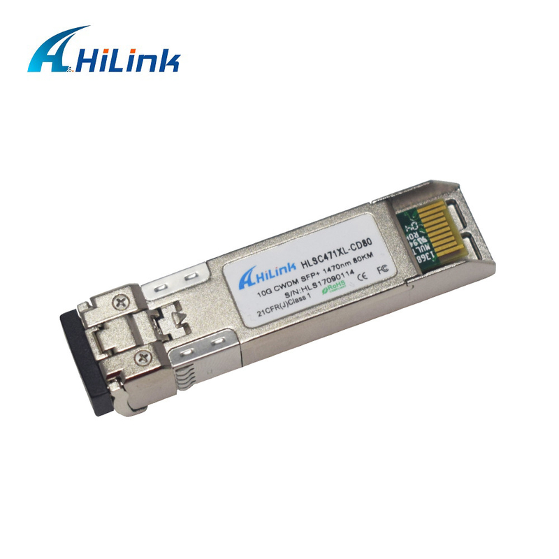 EML APD SFP+ Transceiver Module 10G CWDM 1470nm-1610nm 80KM ZR Duplex LC DDM