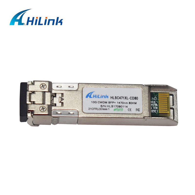 EML APD SFP+ Transceiver Module 10G CWDM 1470nm-1610nm 80KM ZR Duplex LC DDM