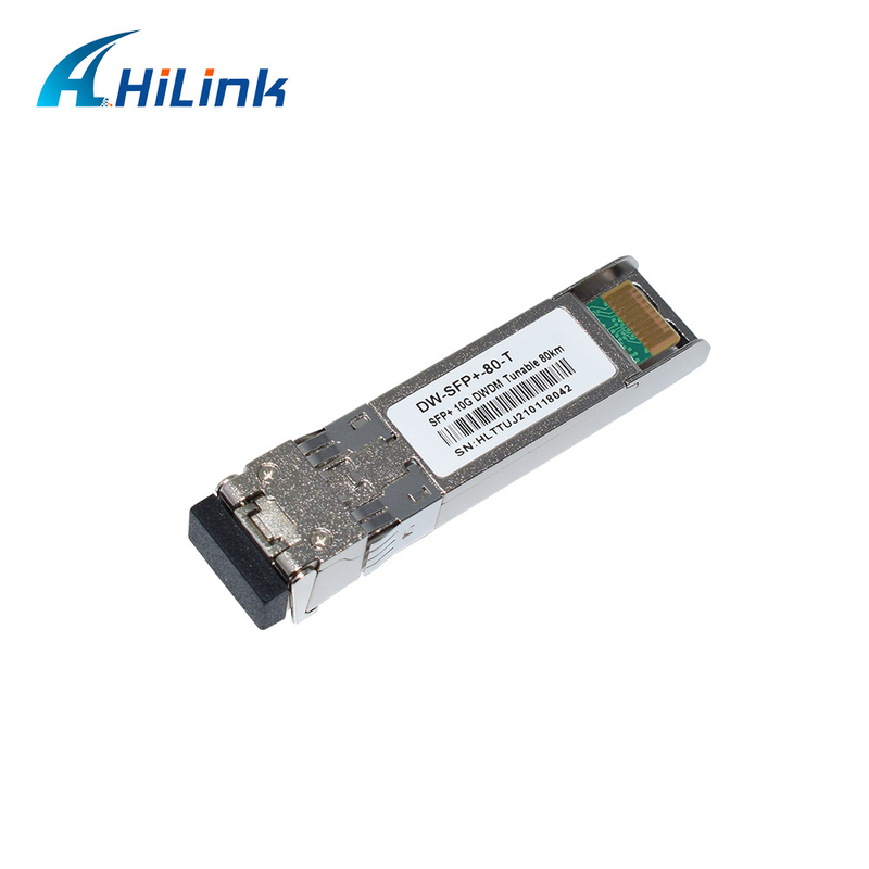 C Band Tunable 10GBASE ZR SFP+ Optical Module 10G DWDM Multi Rate 80KM SMF For OTN