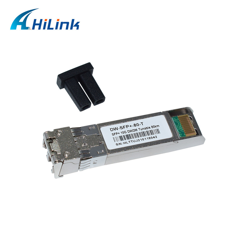 C Band Tunable 10GBASE ZR SFP+ Optical Module 10G DWDM Multi Rate 80KM SMF For OTN