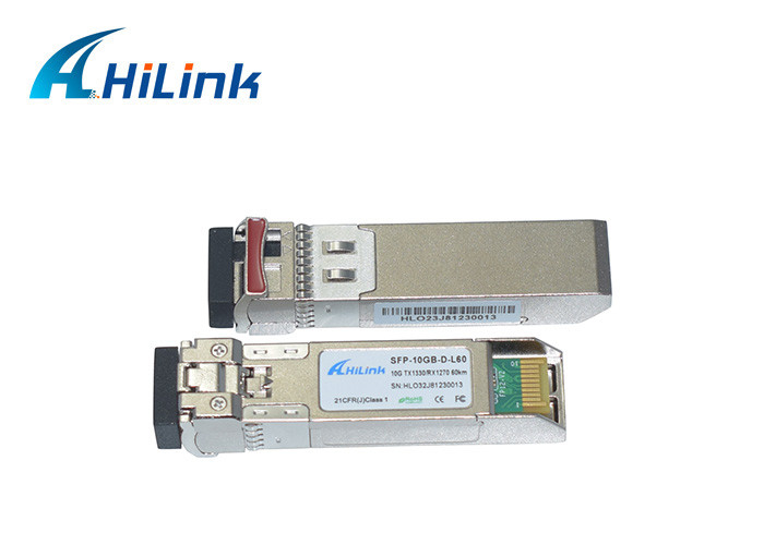 Hilink LC Connector Fiber Optic Transceiver 10G SFP+ BIDI WDM 60KM 1270nm 1330nm