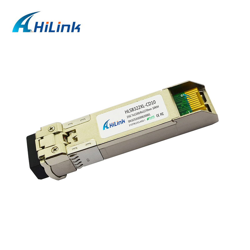 WDM 25G SFP Transceiver 1270nm 1330nm 10KM SMF SFP28 BIDI LR With DDM CDR