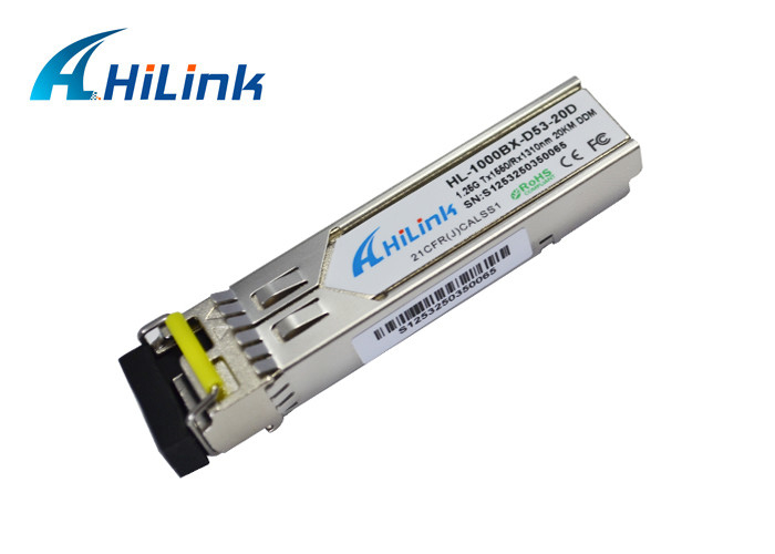RoHS compliant SC/LC Simplex DDM WDM Transceiver Modules BIDI 1.25G SFP 20KM