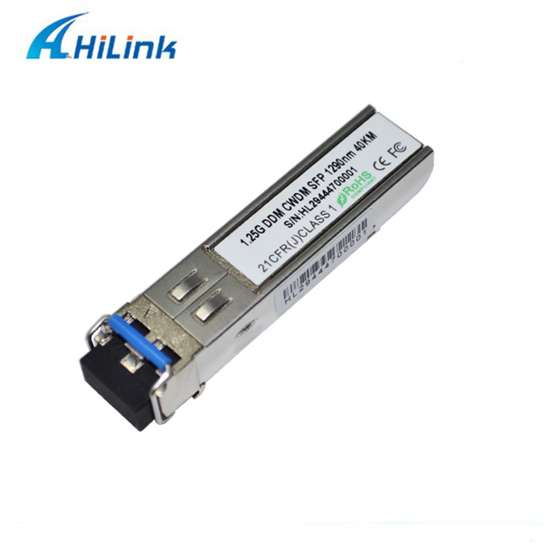 OEM 1.25G CWDM 1270~1610nm 40KM Dual LC CWDM SFP Modules DOM DDM