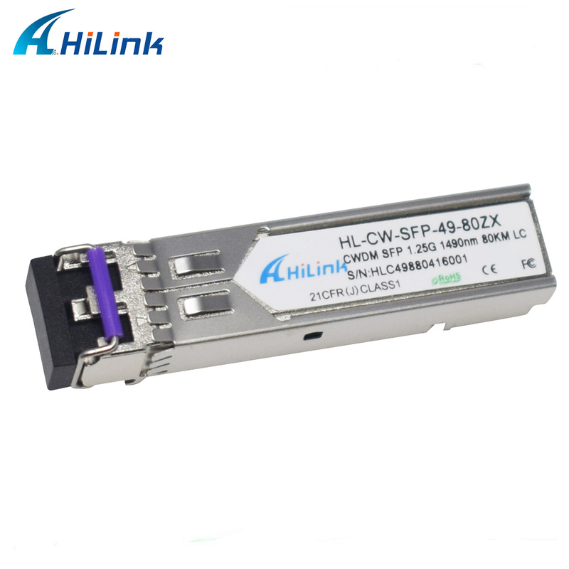 Commercial Grade 1.25G CWDM 1270~1610nm 80KM ZR Dual LC CWDM SFP Modules DDM