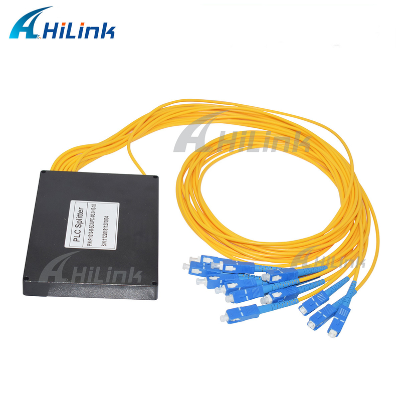1X12 Single Mode PLC Optical Splitter ABS Box 3mm Cable SC/UPC Connectors