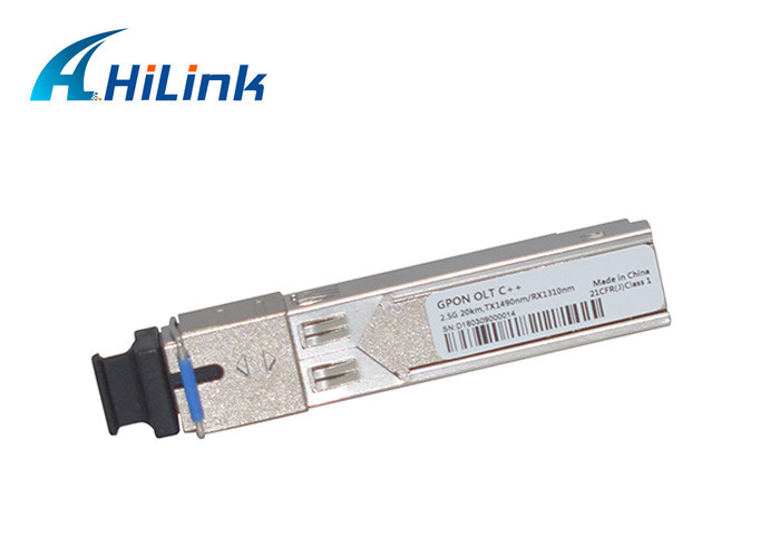 GPON OLT C++ 20km SFP BI Transceiver Module TX 1490nm 2.488Gbps RX 1.244Gbps