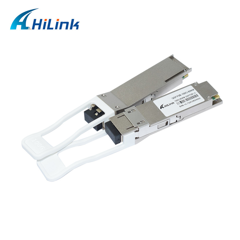 QSFP28 100G EML+PIN Optical Transceiver Modules ZR4-Lite 60KM SMF Dual LC With FEC