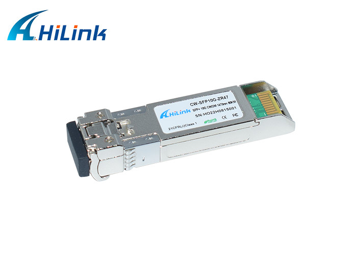 10G Dual Fiber SFP+ Module Wavelength 1470nm To 1610nm ZR 80km LC For 5G Data Center