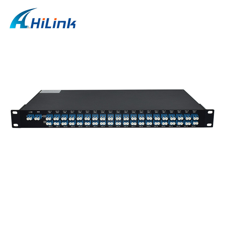 Dual Fiber C21-C60 40CH DWDM Mux Demux With Monitor Port LC/UPC 19'' 1U Rack Mount