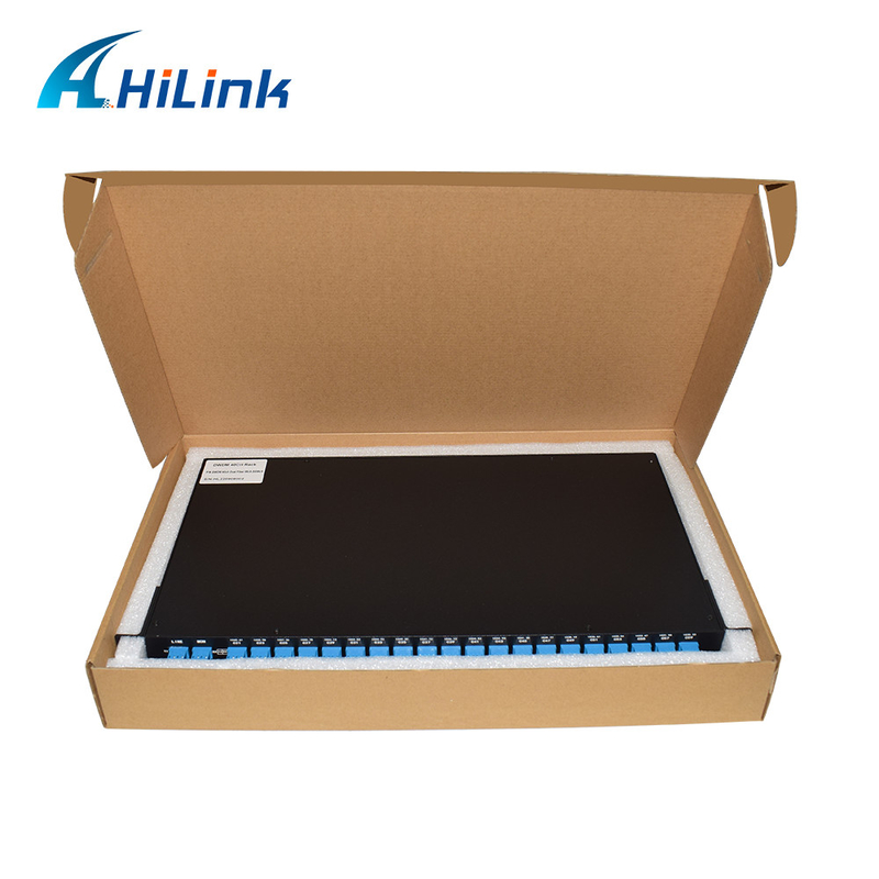 Dual Fiber C21-C60 40CH DWDM Mux Demux With Monitor Port LC/UPC 19'' 1U Rack Mount