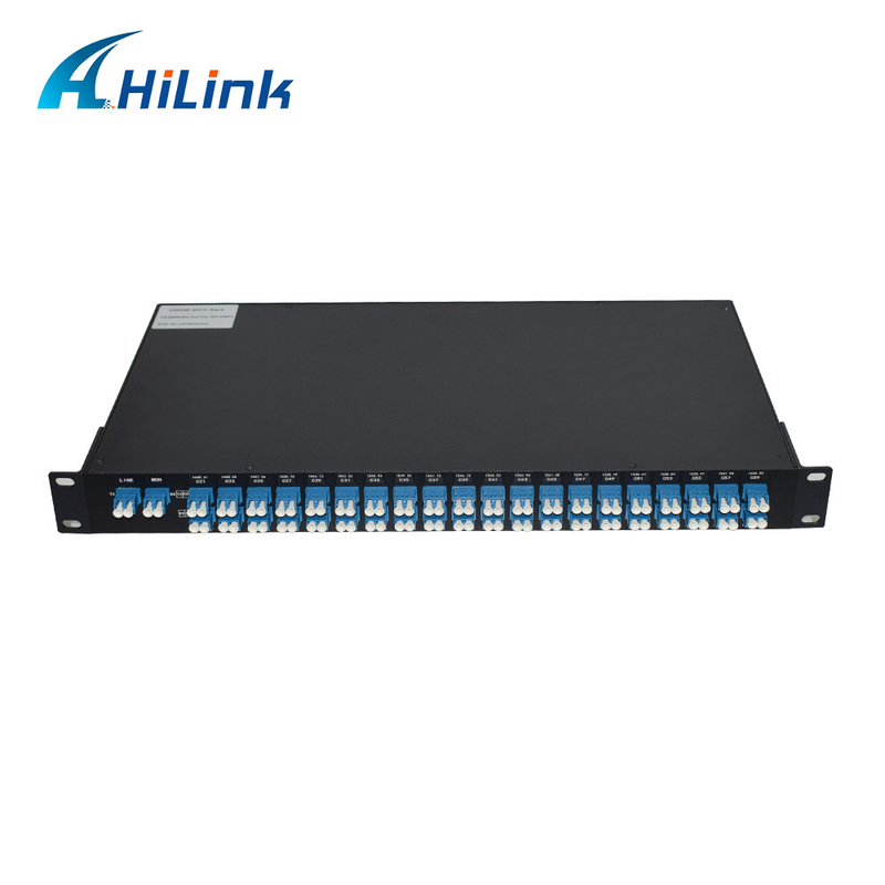Dual Fiber C21-C60 40CH DWDM Mux Demux With Monitor Port LC/UPC 19'' 1U Rack Mount
