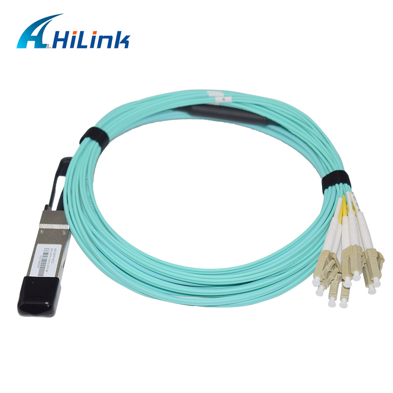 40G-Base QSFP+ To 8xLC SR4 Active Optical Breakout Cable MSA Compliant 40G AOC