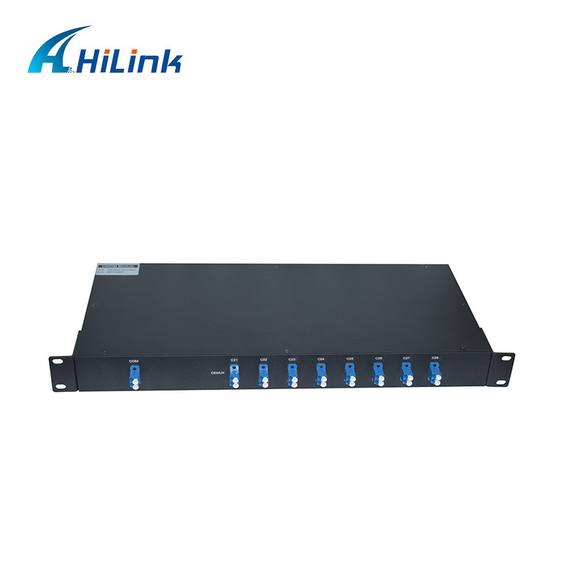 19" 1U Standard Rack 8CH DWDM Mux Demux CH21 - CH28 LC UPC Connectors