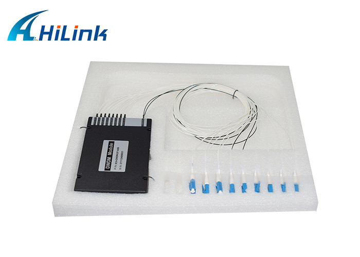 8CH WDM Equipment 100GHZ DWDM MUX Demux Dual Fiber Duplex LC UPC C Band ABS Box