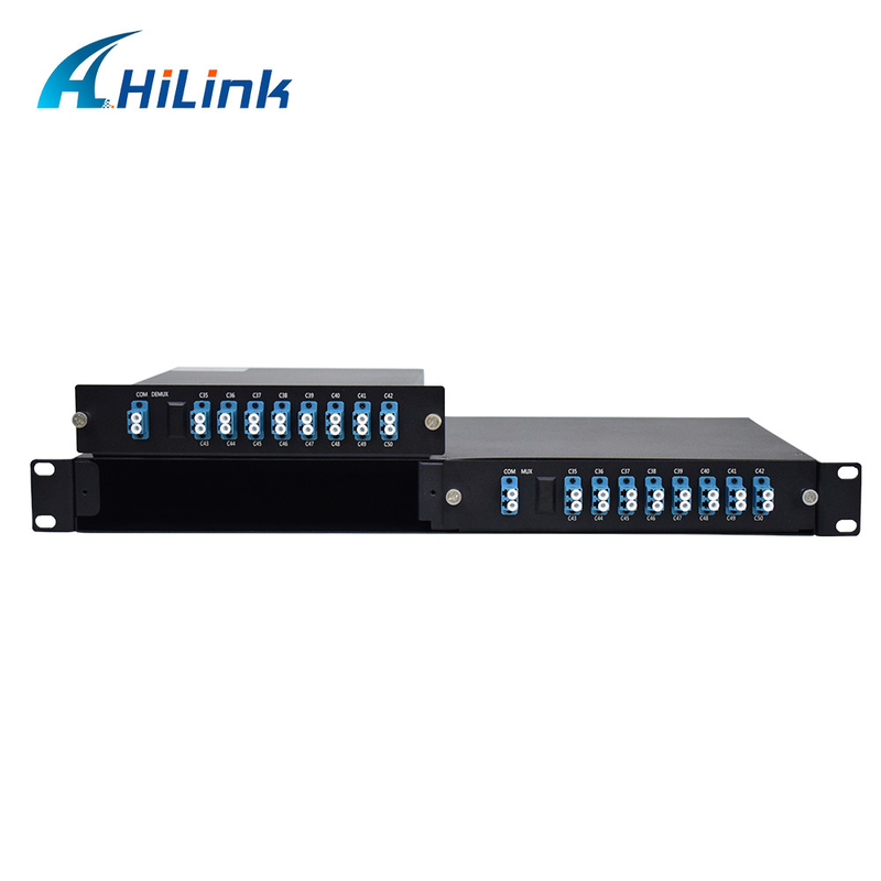 1U Rack DWDM MUX DEMUX 16CH CH35-CH50 Single Fiber LC UPC Connector