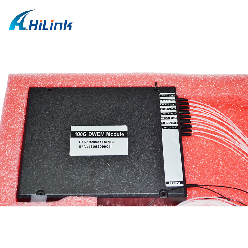 16 Channels DWDM MUX DEMUX C Band CH25-CH40 Single Fiber LC UPC Connector