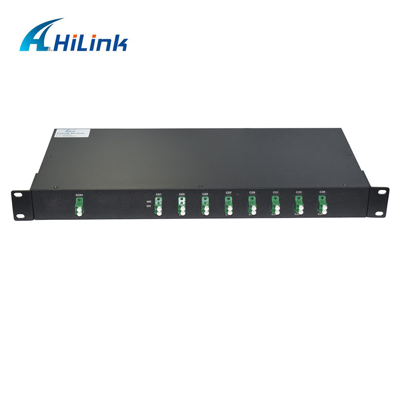 1U Rack Mount 16CH DWDM MUX DEMUX CH21-CH36 Single Fiber LC/APC