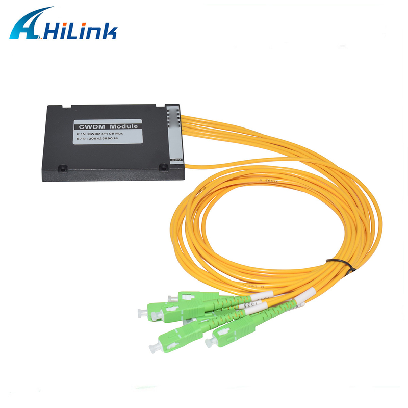 4+1CH DWDM Mux Demux 4CH Module With Express Port ABS Box