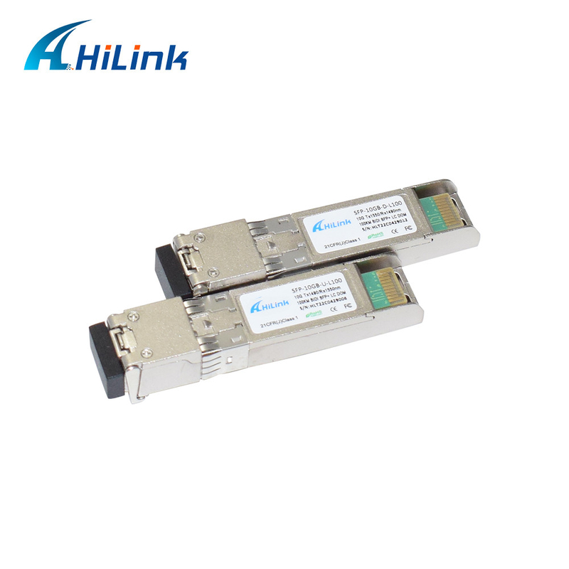 10Gb/S 100KM BiDi SFP+ Transceiver 1490/1550nm Single Module LC Connector DOM