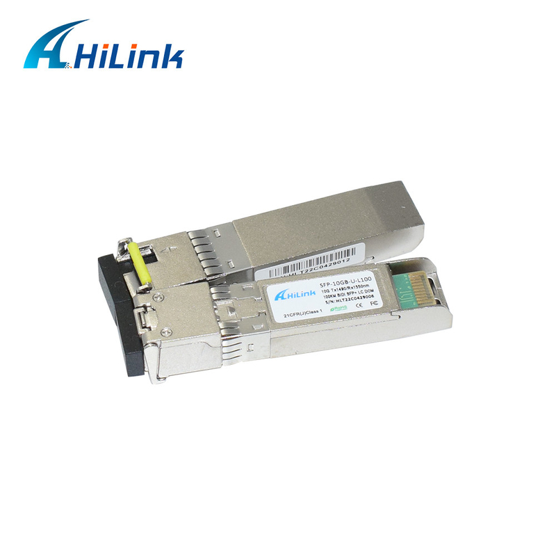 10Gb/S 100KM BiDi SFP+ Transceiver 1490/1550nm Single Module LC Connector DOM