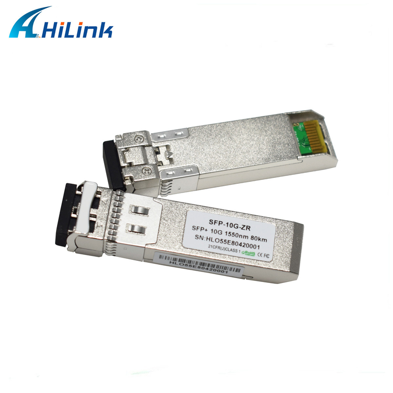 Hot Pluggable 10G SFP+ Transceiver SMF 80KM ZR 1550nm SFP Ethernet Module