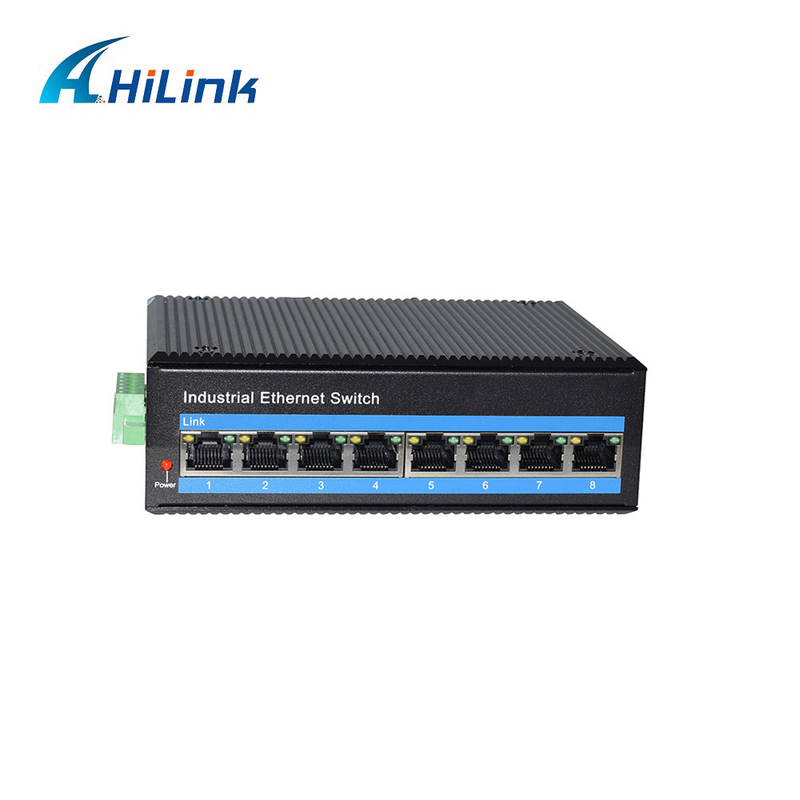 PoE Industrial Ethernet Switch 8 Port 10/100/1000Base-Tx Auto Sensing FCC CE