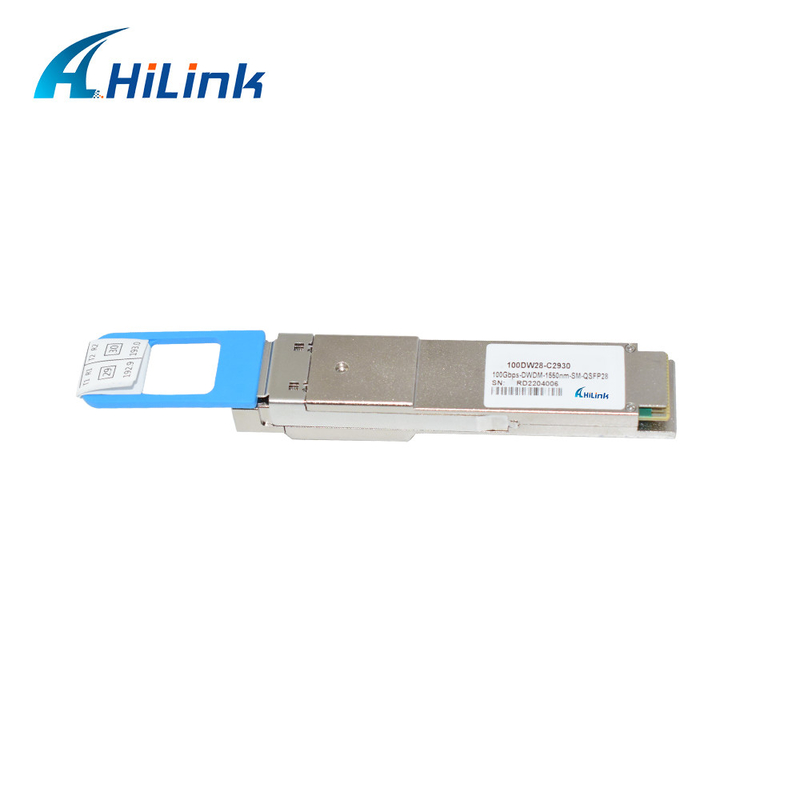 Hilink 100G QSFP28 Transceiver 80KM 100Ghz ITU DWDM PAM4 Dual CS Adapter