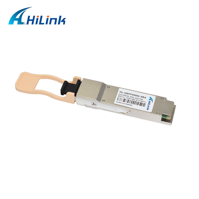 200G QSFP56 Optical Transceiver Module PAM4 SR4 4×50G 100M Reach MMF MPO-12 Ethernet