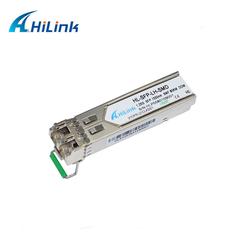 LC SFP Transceiver Module DOM 1.25G 1000BASE 80KM 1550nm SMF 1.25G Optical