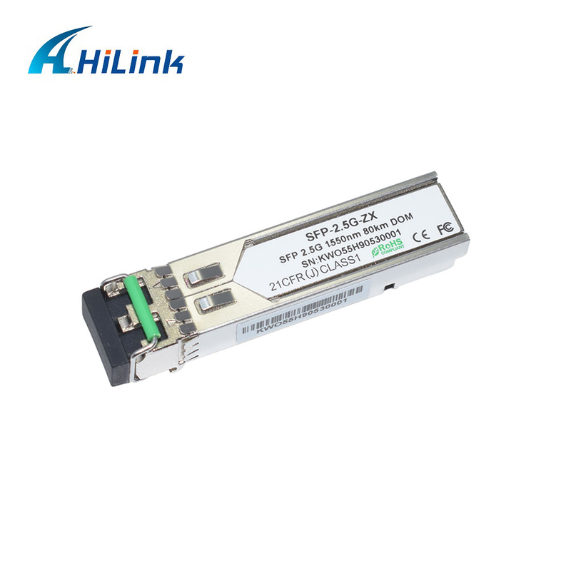 Fiber SFP Dual LC Transceiver Module 2.5G 1550nm 80KM SFP-ZX For Ethernet