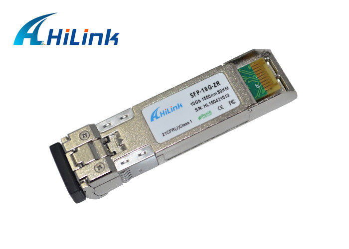 RoHS Compliant10Gb / s 80KM SFP +  Optical Transceivers , LC conector , DDM