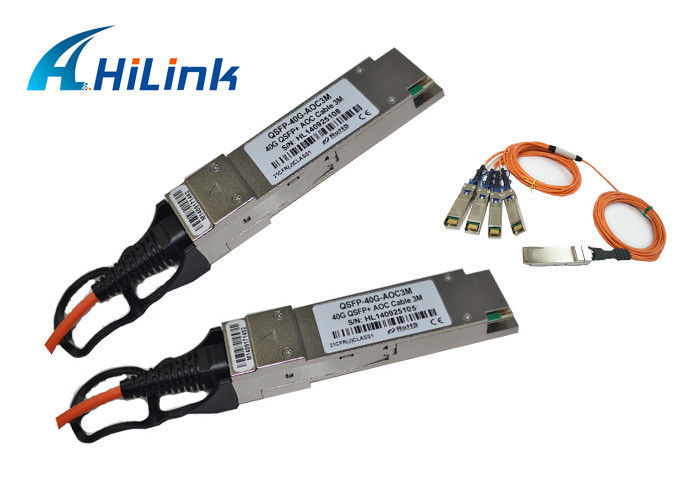High Performance AOC 40G Breakout Cable 5 Meters Low Power Consumption