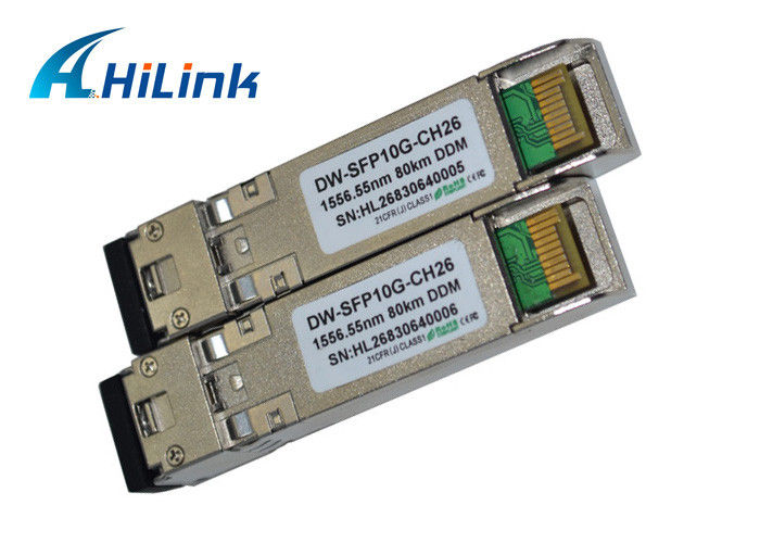 DWDM 10GB SFP+ Module Fiber Optic Transceiver CH26 EML Transmitter SMF Cable Type