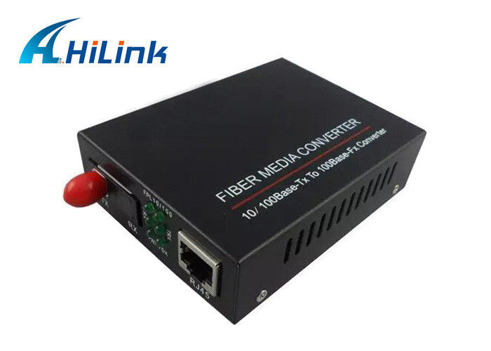Cat5 UTP Cable Single Mode Single Fiber Media Converter Full / Half Duplex Mode