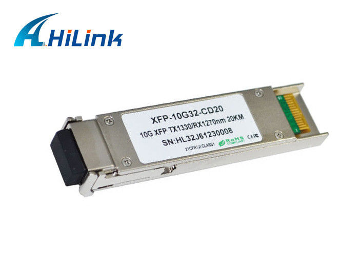 Hot Pluggable Simplex LC XFP Transceiver Network , 10 Gigabit Fiber Transceiver