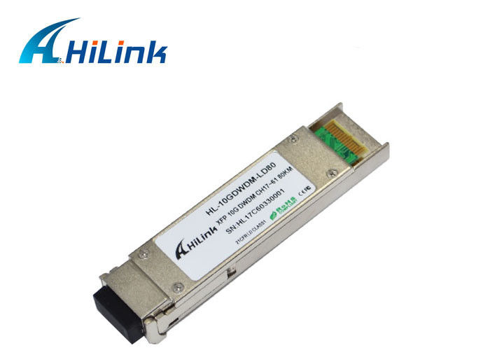 100-GHz 80Km DWDM XFP Transceiver Module , Optical Fiber Transceiver Single Mode