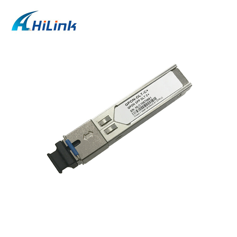 GPON OLT C+ 20KM SFP Transceiver Module Tx1490nm 2.488Gbps Rx1310nm Simplex SC / UPC