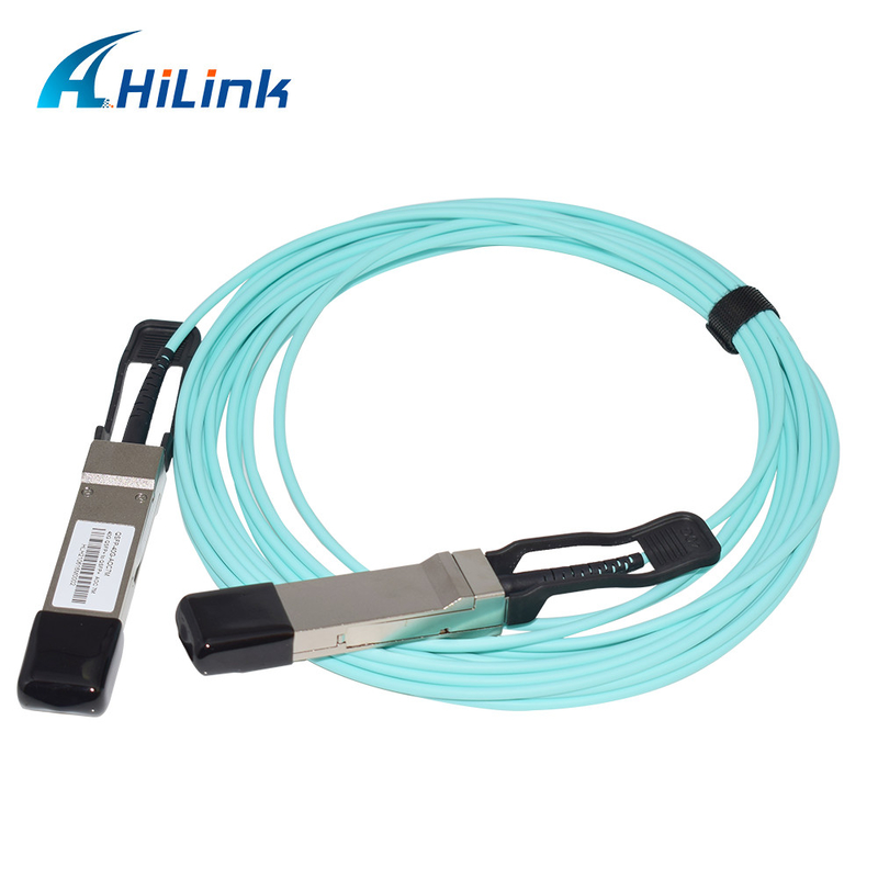 QSFP+ 40G MMF SFP OM3 AOC network cable Aqua Color 7M Length
