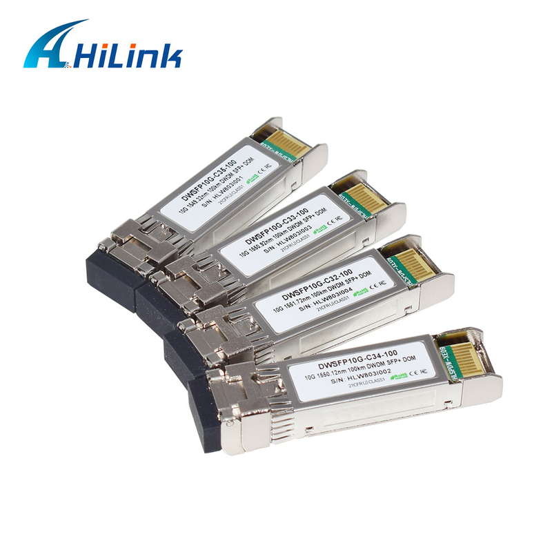 Duplex LC SMF Transceiver Module 10G DWDM SFP+ C17-C61 100km DOM For Transmission