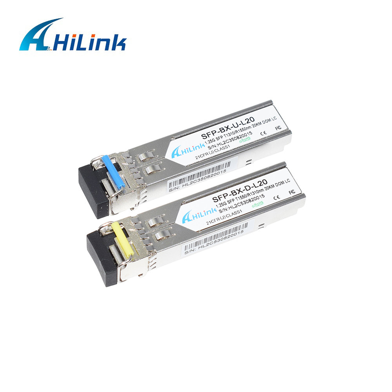 1.25Gb/S WDM 1310/1550nm 20KM Hot Pluggable BIDI SFP Transceiver